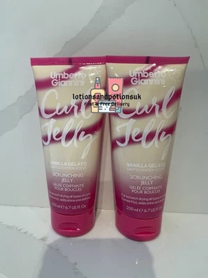 2 x Umberto Giannini Curl Jelly Scrunching Jelly Vanilla Gelato Limited Edition