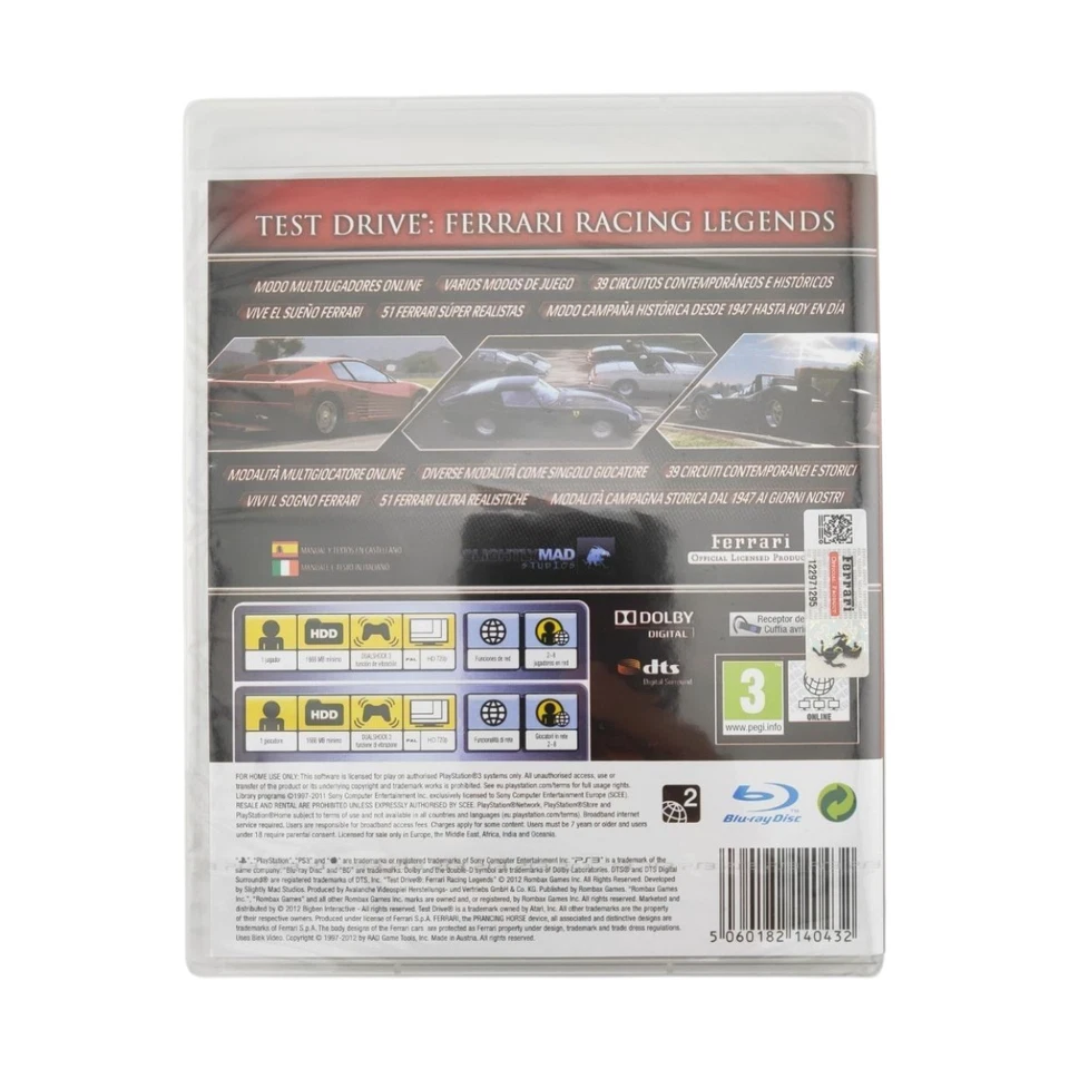 Test Drive Ferrari Racing Legends PS3 – Nuovo Sigillato PAL ITA Sealed - Immagine 2 di 4