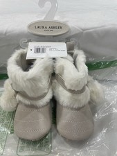Laura Ashley Baby Girl Boots Size 3 Baby, Grey Silver Taupe