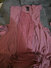 New! City Chic Enthrall Me Maxi Dress Dusty Rose Pink Wrap Sheer, Size S/16
