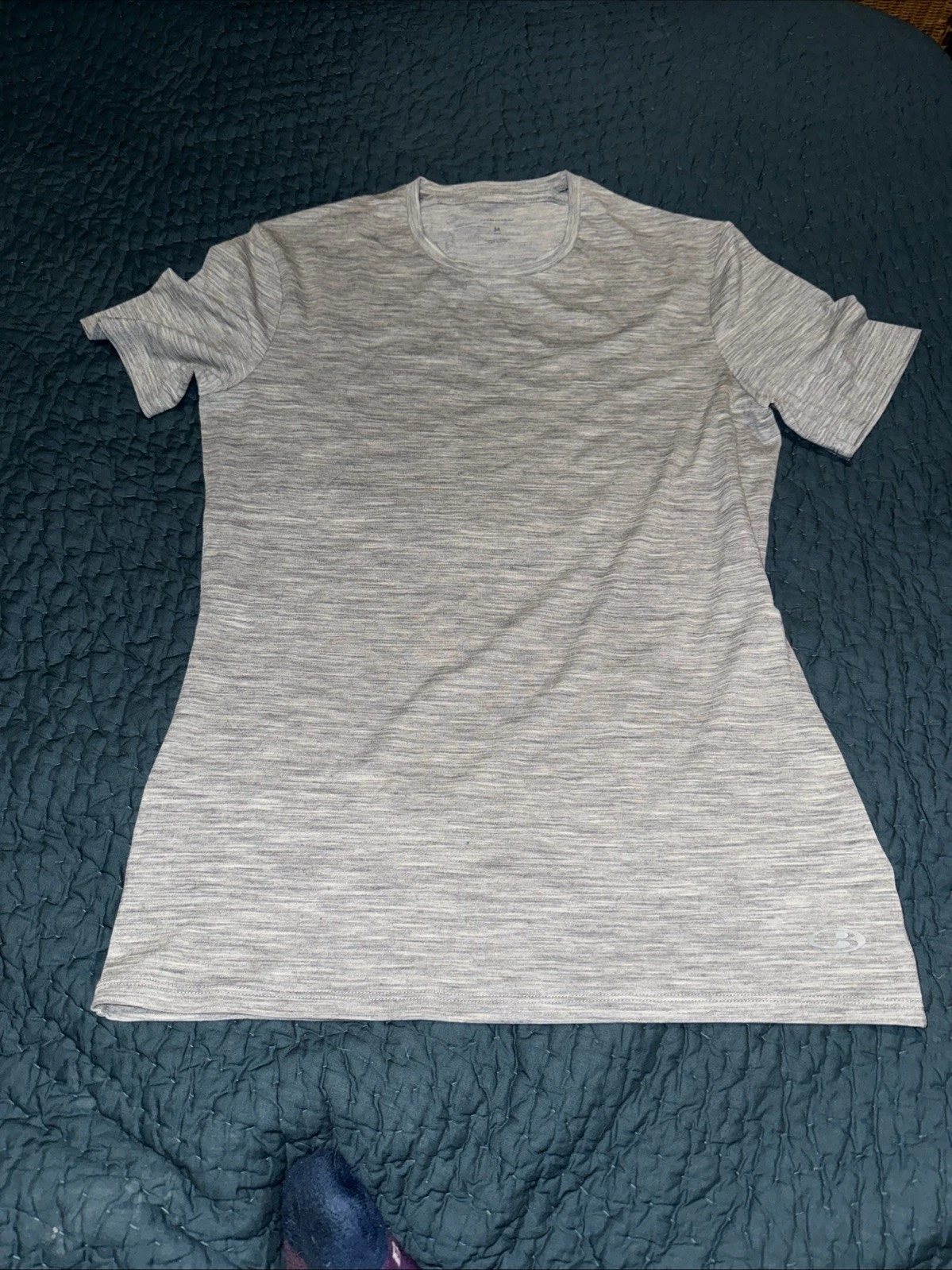 Icebreaker Merino Wool Shirt Mens Medium Gray Short Sleeve Base Layer Tee