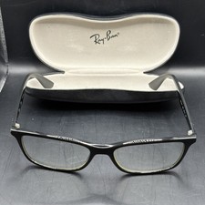 Ray-Ban RB 7047 2000 Black Square Eyeglass Frames 56-17-145 Full Rim w/Hard Case