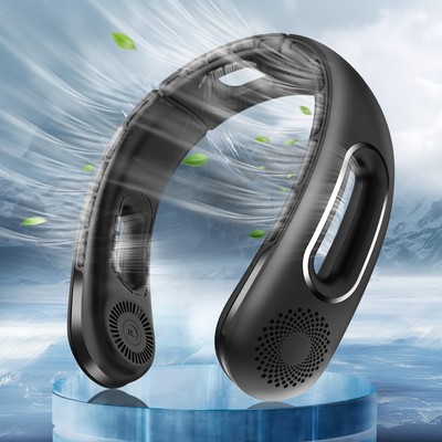 Neck Fan, Hands Free Bladeless Neck Fans Portable Rechargeable, 360° Cooling ...