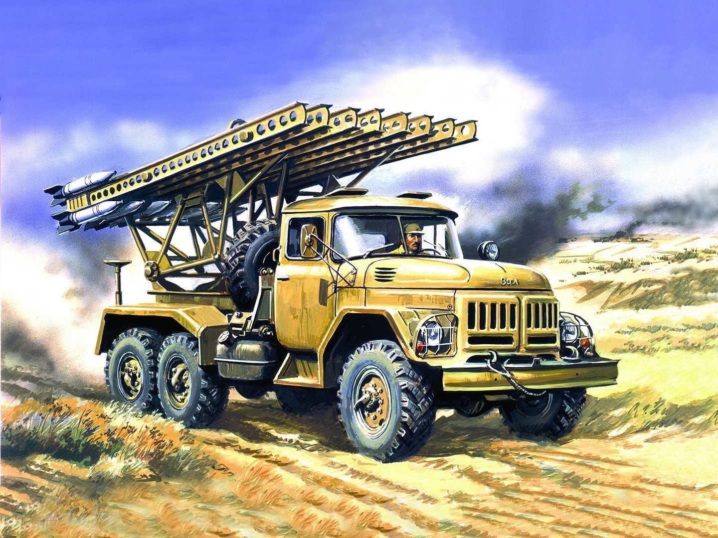 ICM 1:72 BM-13-16 MLRS on ZiL-131 Base Plastic Model Kit
