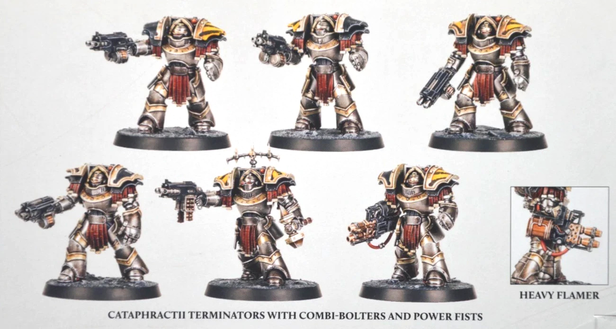 Cataphractii Terminators x6 Combi-bolter Power Fists Horus Heresy
