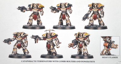 #ad Cataphractii Terminators x6 Combi bolter Power Fists Horus Heresy Space Marines $53.90