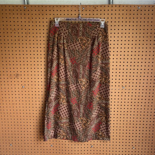 Jupe Briggs New York Taille 12 - Marron/beige, Coupe Droite/crayon - Occasion Très Bon état