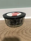Pyrex Black 4-Cup Bowl Day of the Dead Skeletons Pattern