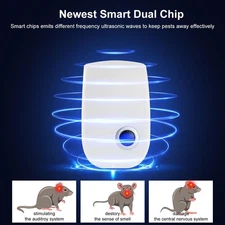 10-Piece Ultrasonic Repellers: Repels Mice, Ants, Mosquitoes & More