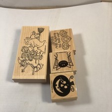 Stampin' Up wood stamp set Lot 32 Halloween