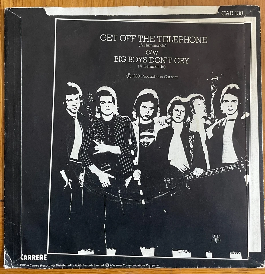 The Kicks - Get Off The Telephone (power pop) Carrere Records CAR138 Pic Sleeve - Image 2 of 4