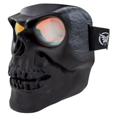 Global Vision Skull Mask Motorcycle Riding Goggles Full Face w/ Red Mirror