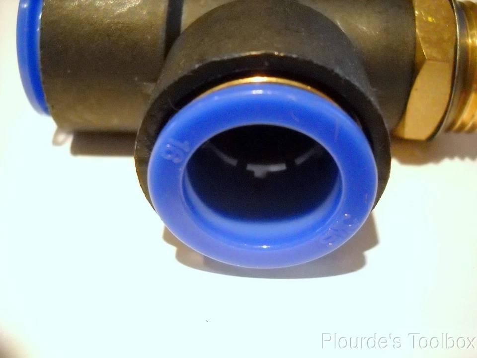 New SMC One-Touch Male 1/2" Uni x 16mm OD Tube Run Tee, KQY-16-U04 - Image 3 of 4