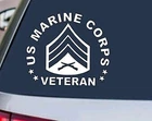 MARINE CORPS VETERAN SERGEANT DECAL - USMC Military Sticker Car Truck Decor SUV