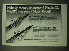 1994 Wasp Archery Advertisement - Hi-Tech Cam-Lok-125, Turkeyspur-100 Broadheads