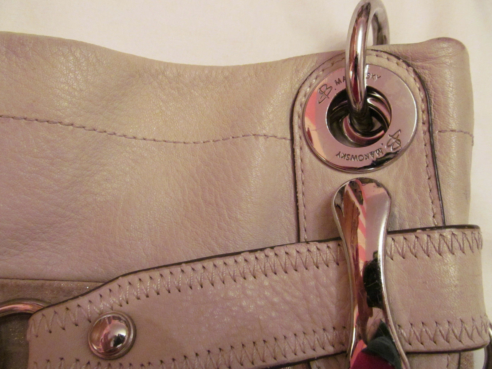 B MAKOWSKY buttery  metallic python print patchwo… - image 5