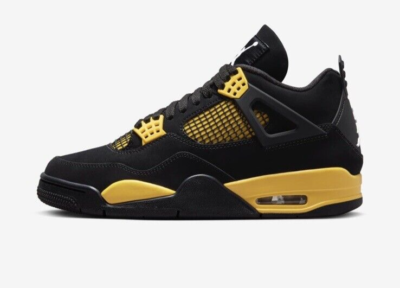Size 11.5 - Jordan 4 Retro Thunder Black/Yellow 2023 DH6927-017 | eBay