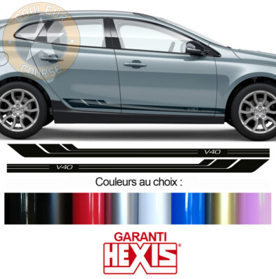 2 X UNTERE STREIFEN FÜR VOLVO V40 AUFKLEBER STICKER BD541-47