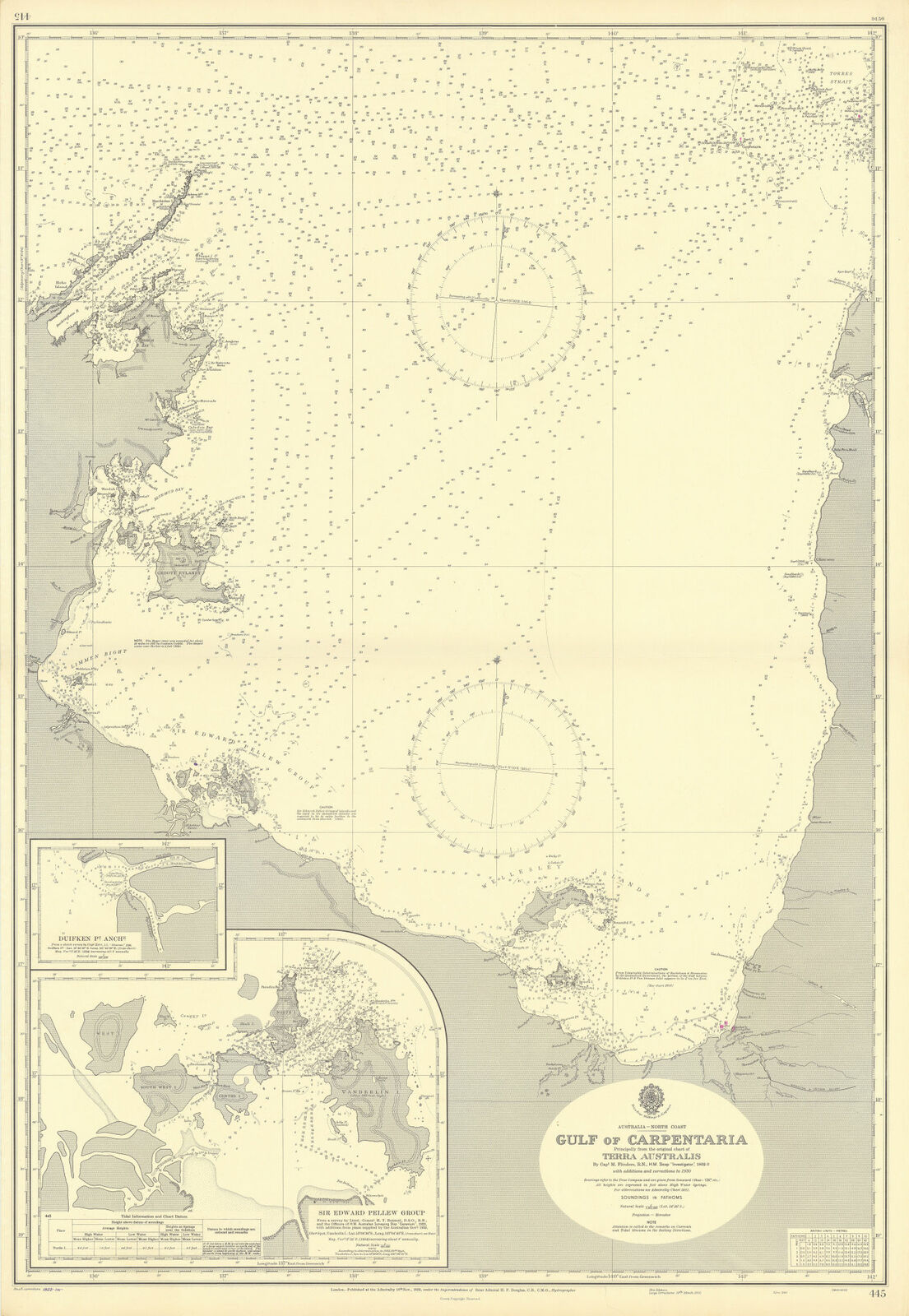 Gulf of Carpentaria. Flinders Terra Australis ADMIRALTY chart 19