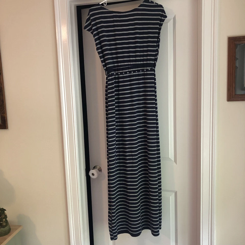 Motherhood Maternity Jersey Dress Medium M Striped summer - Image 3 of 4