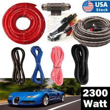 Car Audio 4 Gauge Cable Kit Amp Amplifier Install RCA Subwoofer Sub Wiring 2300W