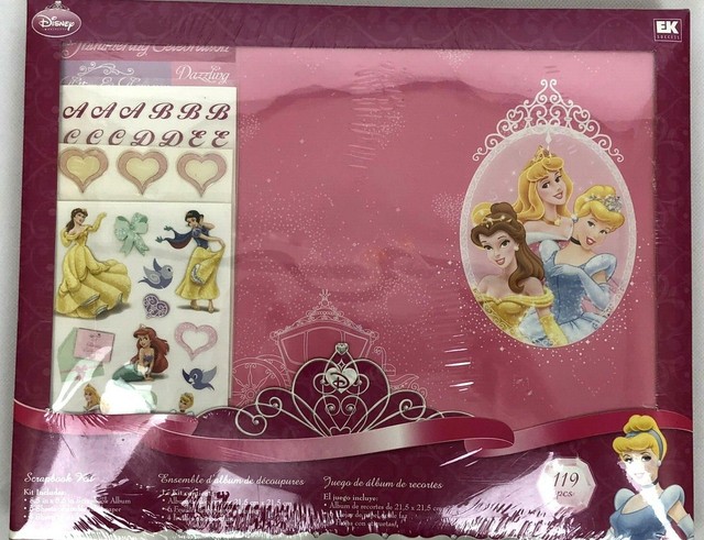 disney princess scrapbook kit new album w stickers 119 pieces ebay