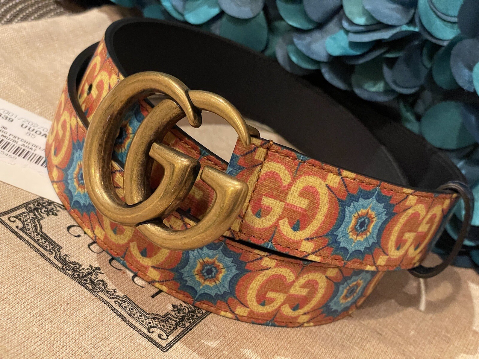 Gucci GG Supreme Belt with G Buckle - Natural - Belts