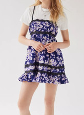 Urban Outfitters UO Eliana Strappy-Back Babydoll Dress - size L - NWT