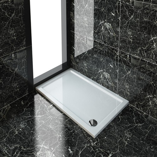 1200x760x40mm rectangle Walk in Shower enclosure Stone Tray FREE Waste