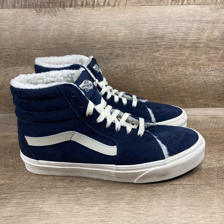 VANS Sk8-Hi Cozy Hug Lined Parisian Night Blue White Mens 8  display picture 3
