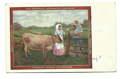 1913 Postcard Sharples Separator Co West Chester Chicago Tubular Cream Separator