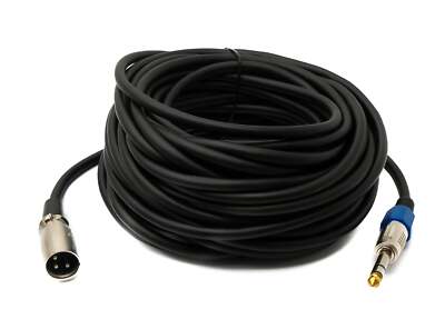 Audio Kabel 15 m 6.35 mm Klinke Stecker zu XLR Stecker Adapter in Schwarz