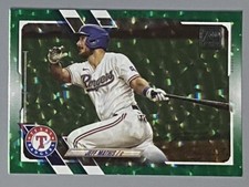 2021 Topps Series 2 Jeff Mathis Green Foil Ice  481/499 Texas Rangers