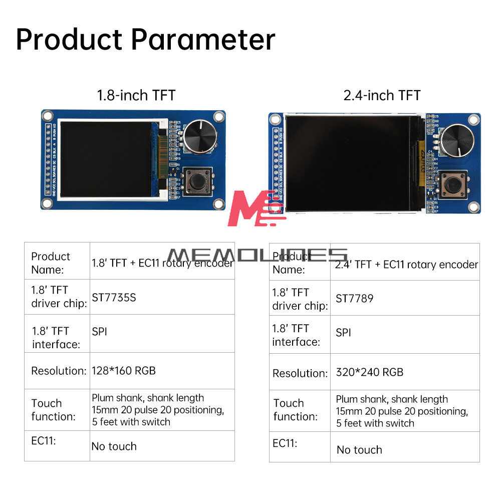 パーツ TFT 1.8/2.4inch LCD TFT Screen Display Module with EC11 Rotary