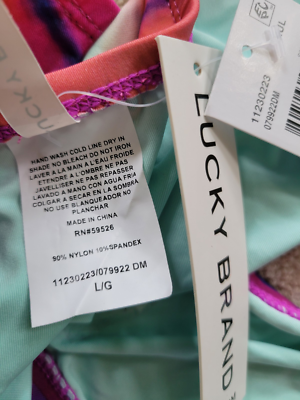 ハッピー NWT Lucky Brand Women's Letting Go Tie Dye Hipster Bottoms Sz