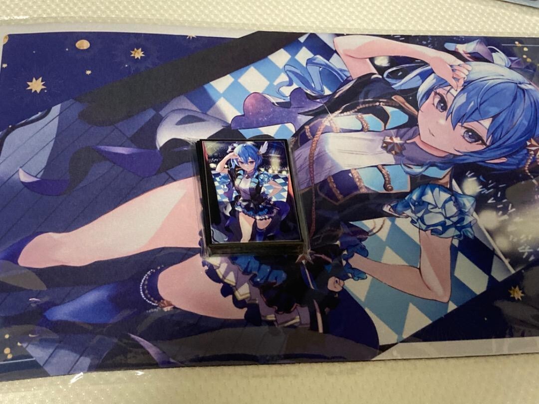 にじさんじ 戌亥とこ 巫女 猫耳 ミッドナイトブルー プレイマット