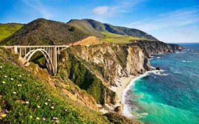 BIXBY CREEK BRIDGE GLOSSY POSTER PICTURE PHOTO ocean beach architect pacific 508