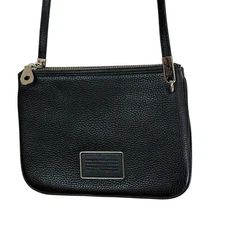 MARC BY JACOBS CROSSBODY SHOULDER LEATHER BAG  Black EUC