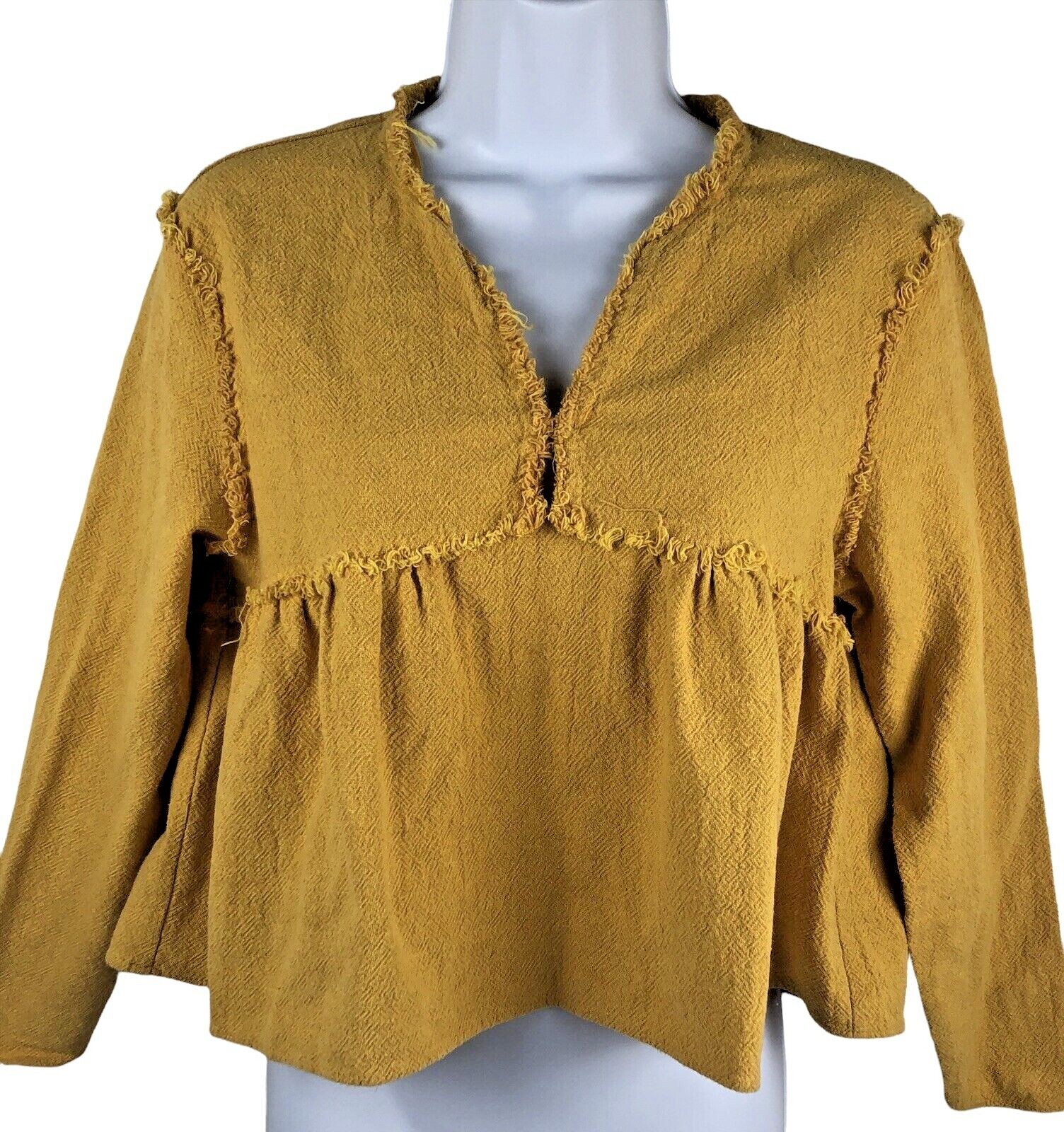 Zara Trafaluc Collection Women Top Boho Color Yellow Size Small eBay