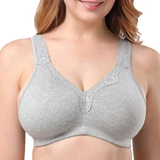 PLUS SIZE 36-54 AA-G Women Bra Lace Large Bosom Lingerie Wireless Brassiere Bras