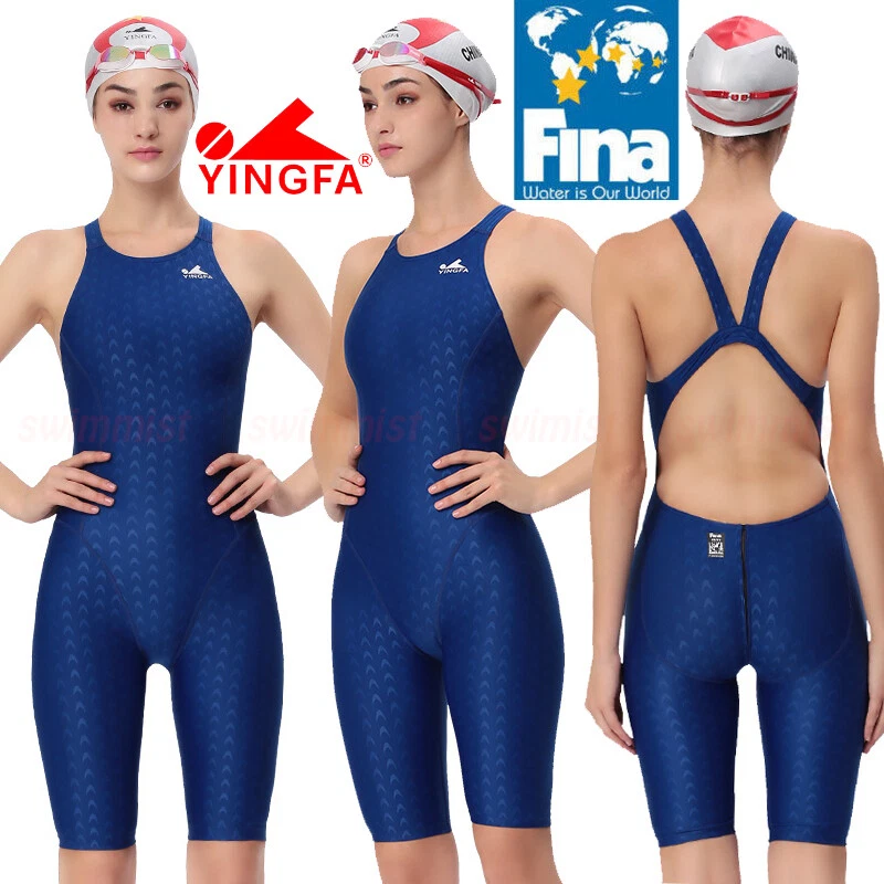 FINA 批准 YINGFA 女子 925 赛车训练 KNEESKIN 泳衣 所有尺寸 — 第 3/4 张图片