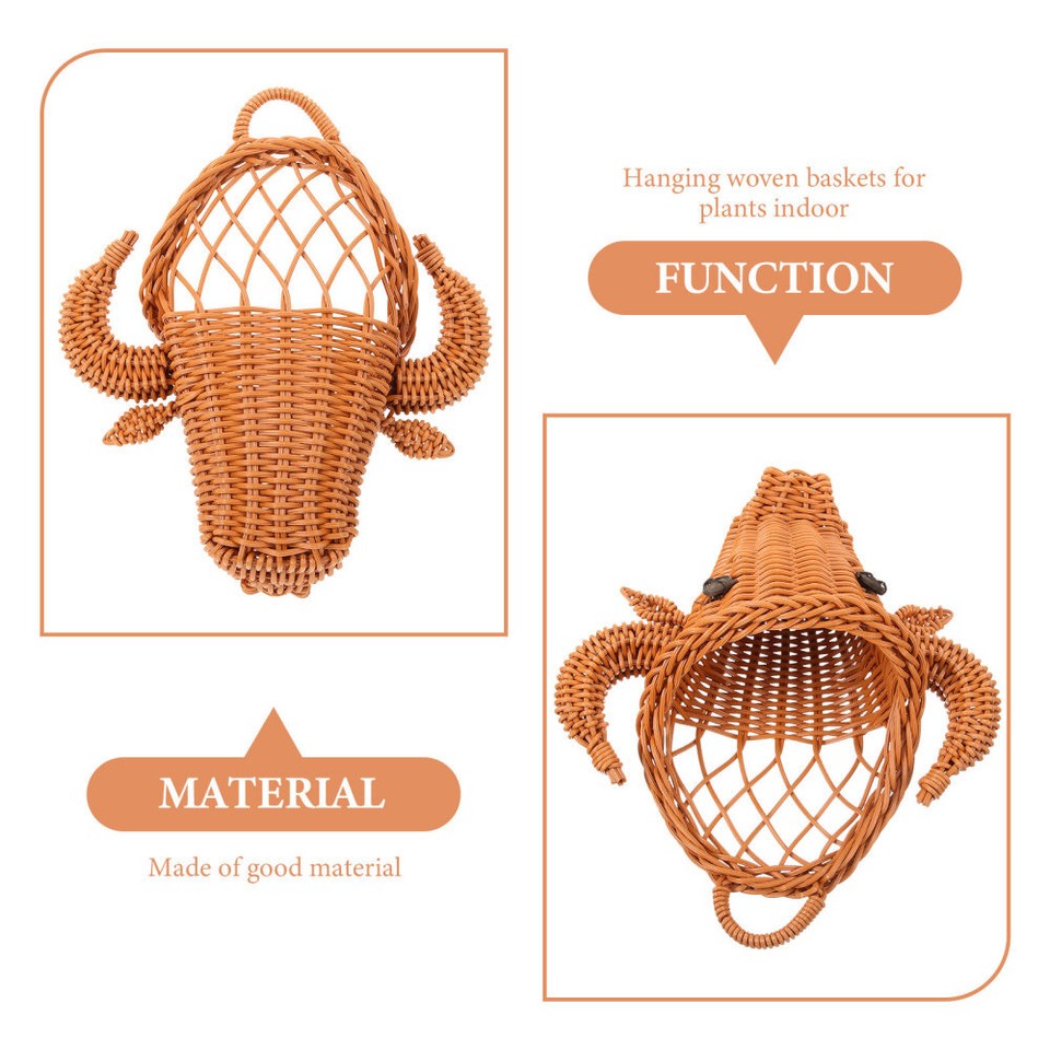 Hanging Plants Flower Basket Woven Hang Basket Home Wall Hanging Basket