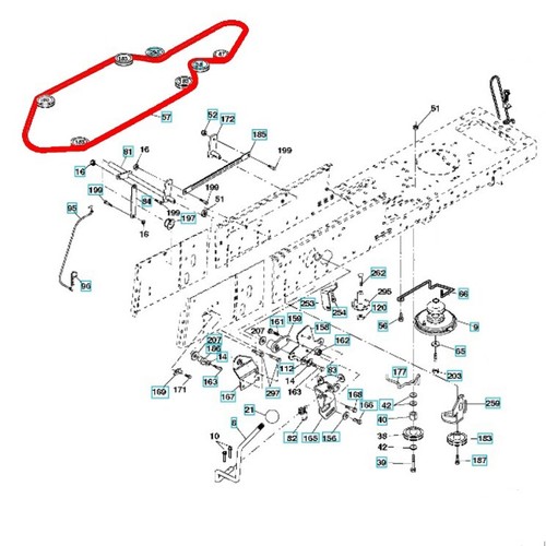 Keilriemen McCulloch M12597 M13592 M13597 M155107 M165107 M185107 M200107 HRB - 第 1/2 張圖片