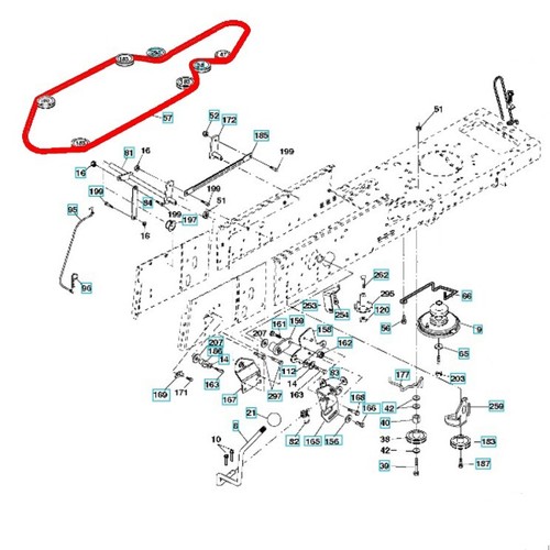 V-belt McCulloch M12597 M13592 M13597 M155107 M165107 M185107 M200107 HRB - Picture 1 of 2