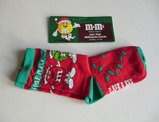 M&M  M&M 's Christmas Weihnachts-Socken in rot/gr&uuml;n Gr. 31-34 NEU