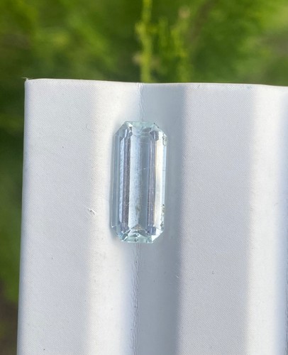 2.90 Carat Natural cut aquamarine emerald shape loose gemstone from Pakistan. - Picture 7 of 7