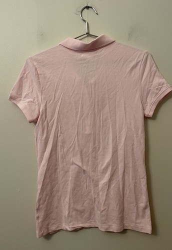 Aeropostale Womens Size Large Pink Polo Uniform Top A87 Logo Stitched - Picture 4 of 5