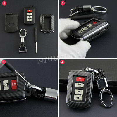 Carbon Fiber Smart Key Fob Silicone Case Cover Chain Fit For Mercedes Benz C E Car Key Case - Foto 10