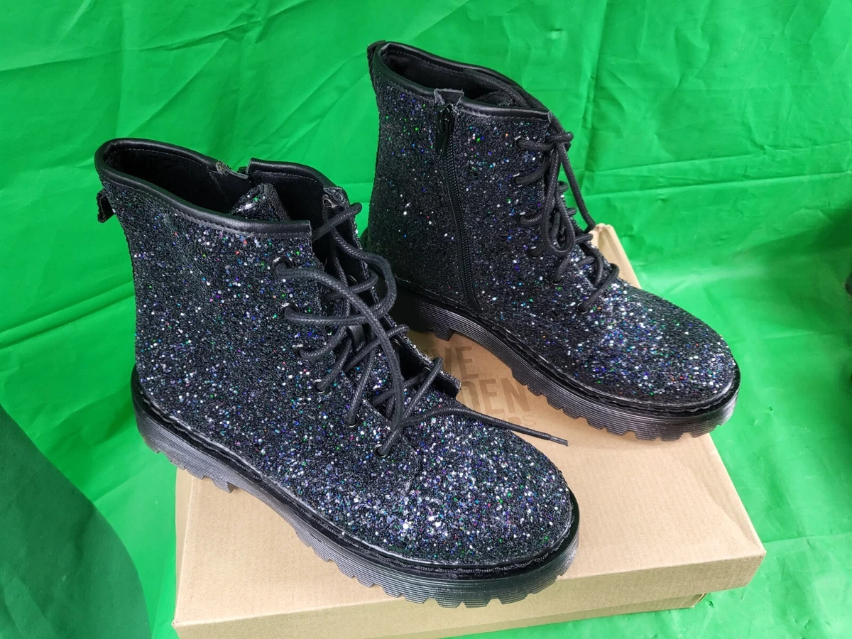 Steve Madden JDynasti Chunky Glitter Girl boots size 5 eBay