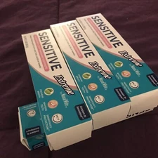 LOT of 4 Natural White Sensitive Extreme Whitening Toothpaste 4.1oz Relieve Pain